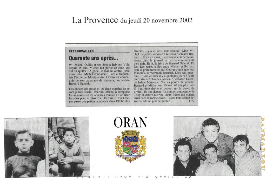 AA 004 RETROUVAILLES 2002 PARU DANS LA PROVENCE 20 NOVEMBRE 2002.JPG